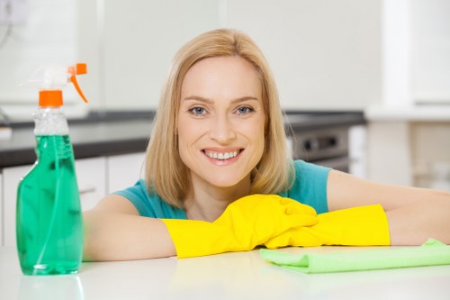Carpet cleaning process for a hallway and stairs in Merton