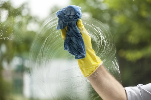Local recycling and waste separation during a cleaning service